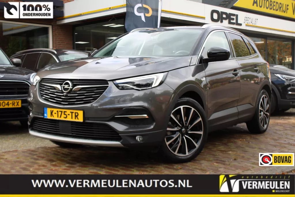 Opel Grandland X 1.6 Turbo Hybrid 225PK Ultimate Automaat + 19"/ Navi/ Clima/ Cruise/ Camera/ Leder/ CarPlay/ Full-LED/ NL auto
