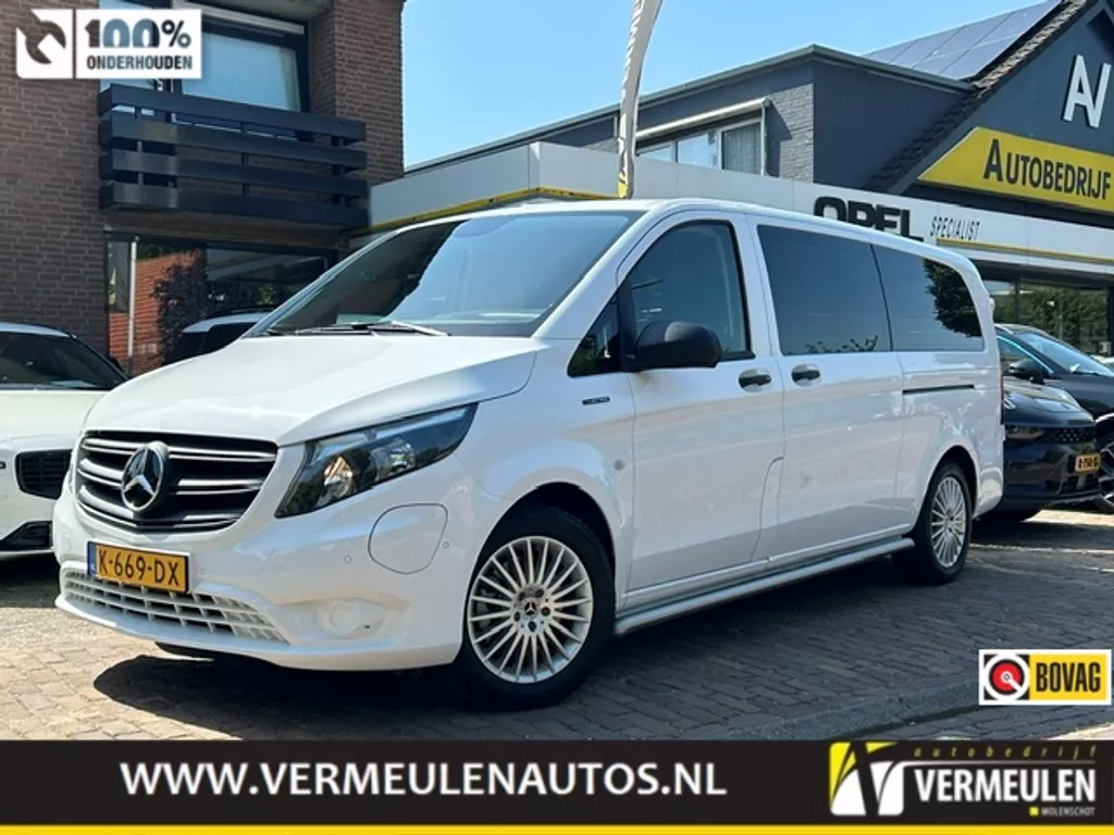Mercedes eVito eVito Tourer XL 205PK PRO 9-Pers + 17"/ Navi/ Clima/ Cruise/ Leder/ Camera/ Privacy Glass/ Stoelverwarming/ NL auto