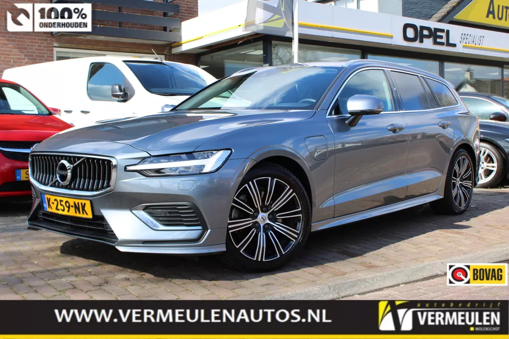 Volvo V60 T6 Twin Engine 340PK AWD Inscription Automaat + 19''/ Navi/ Clima/ Full-LED/ Adap.Cruise/ Winterpakket/ Head-UP/ Leder/ NL auto